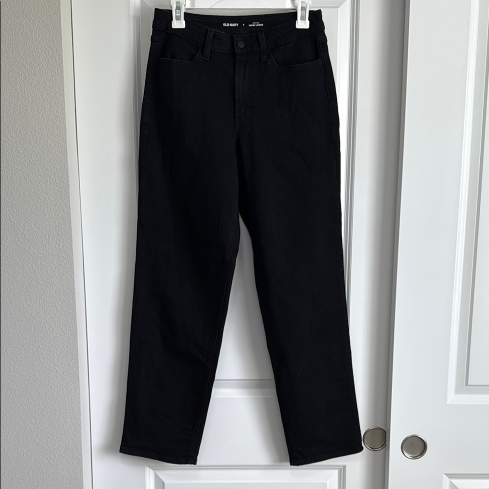 Old Navy Jeans High Waist Denim Loose Fit Black